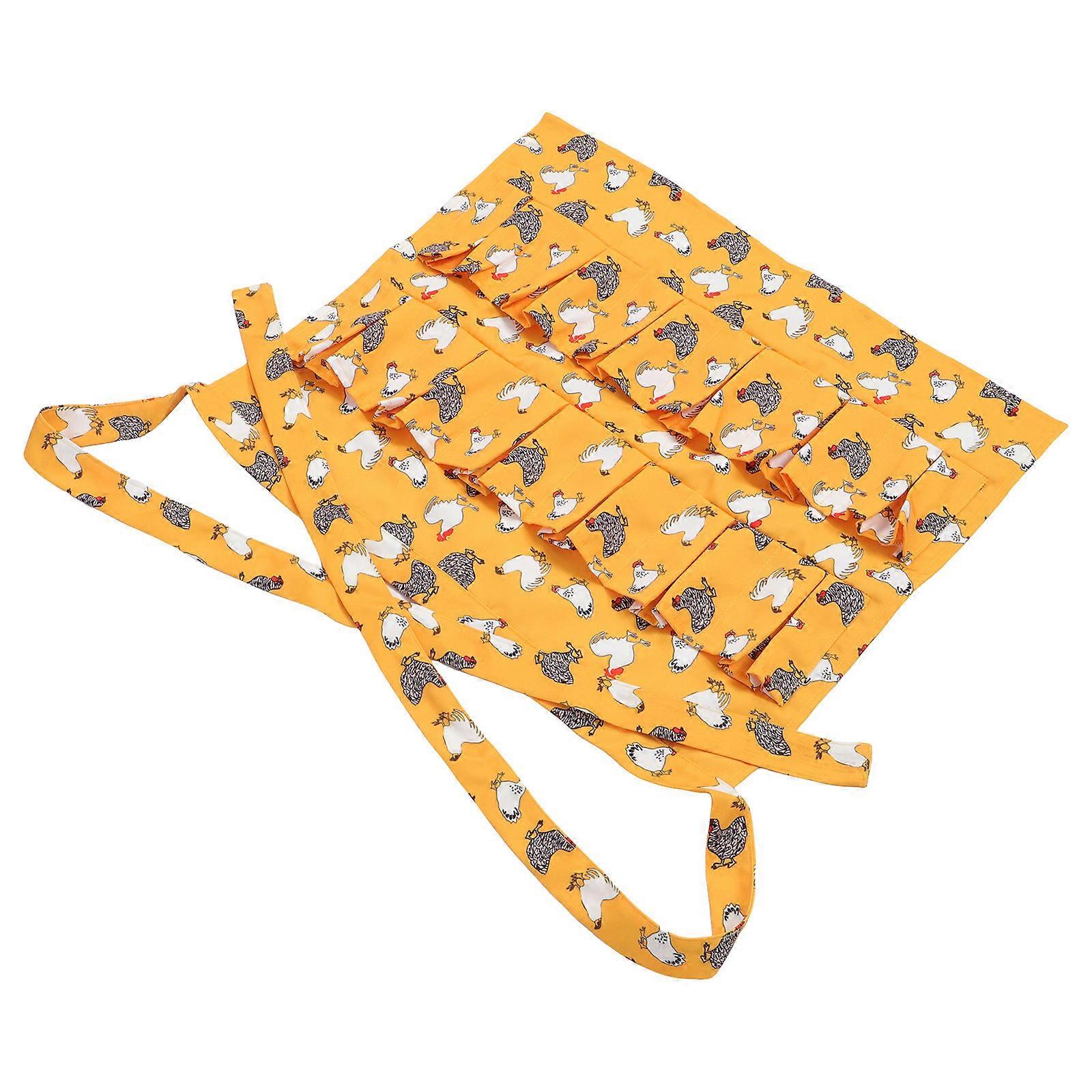 Egg Gathering Apron Cloth for Farm Use with Functional Pockets