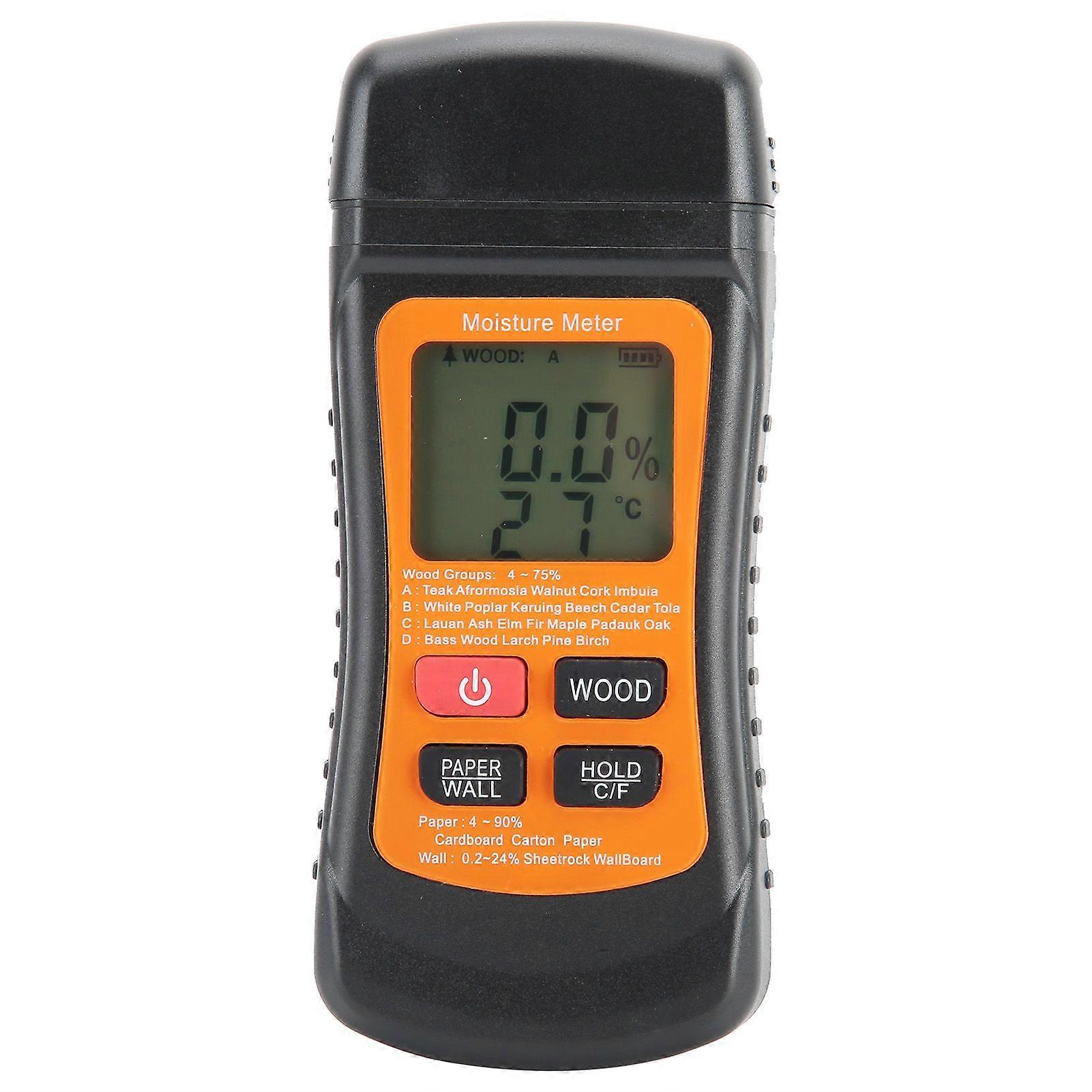 2in 1 Dual Pins Digital Wood Moisture Meter Humidity Tester Timber Damp Detector