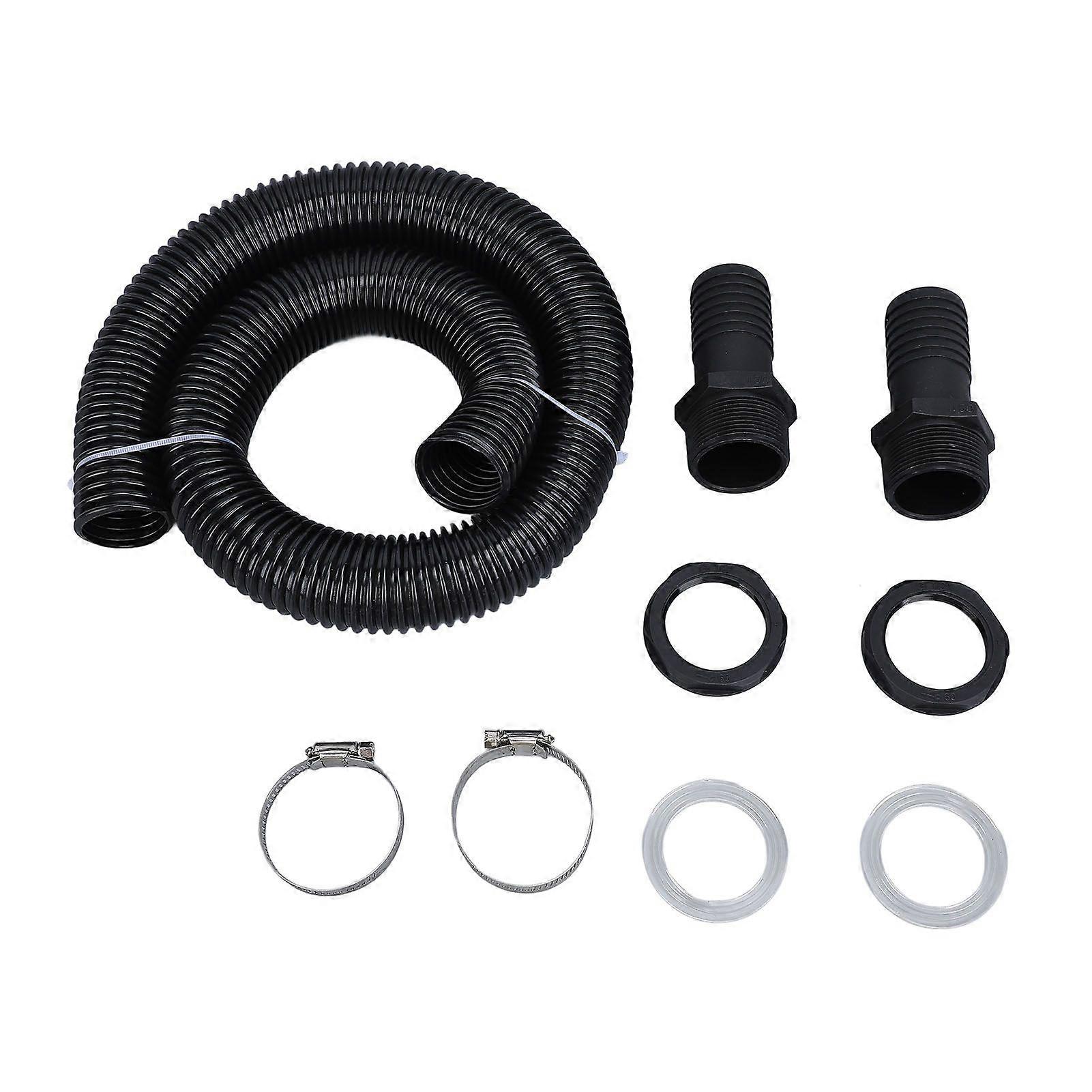 Rain Barrel Hose Connector Kit 39.4 Inch Plastic Rain Barrel Diverter Linking Kit for Rainwater Collection System No Hole Opener