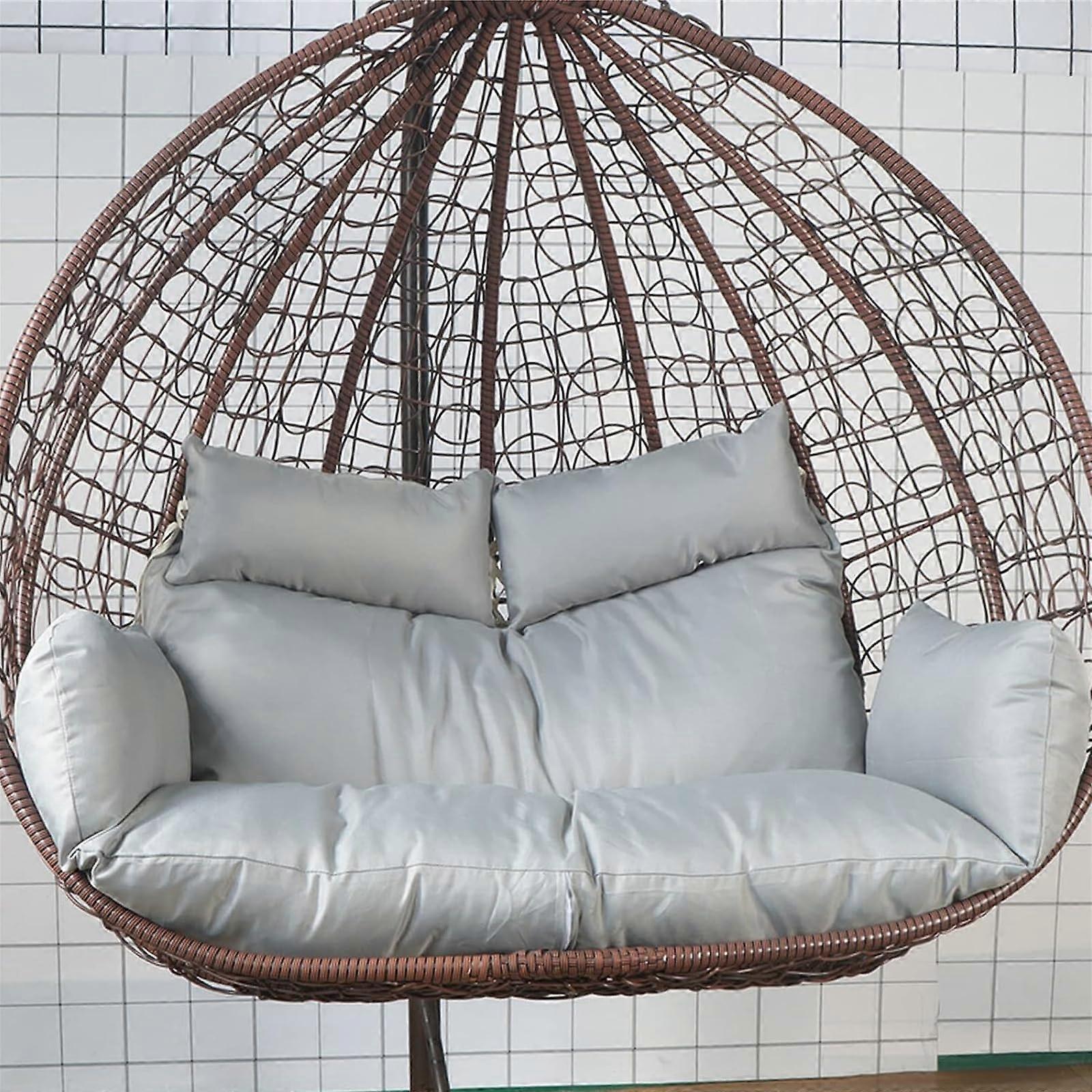 Round Patio Chair Cushion Hanging Egg Chair, 2Person Hammock, Rattan Replacement, Thick and Washable