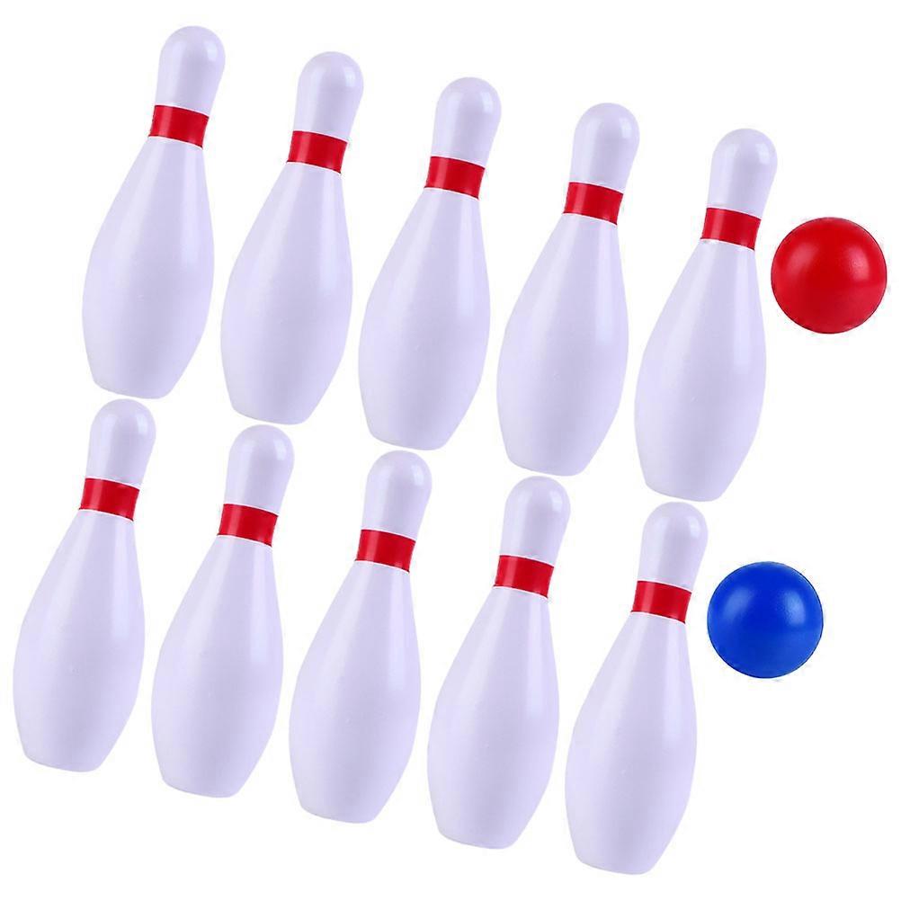 Kids Bowling Set Outdoor Plaything Improving Hand-Eye Coordination 10X10X10CM PU Material 2 Sets