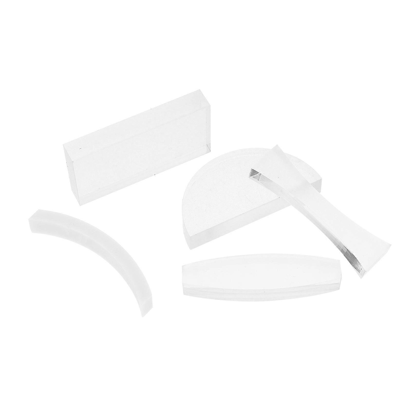 Optical Experiment Set Acrylic Lenses for Physics Teaching 5Pcs Supplies