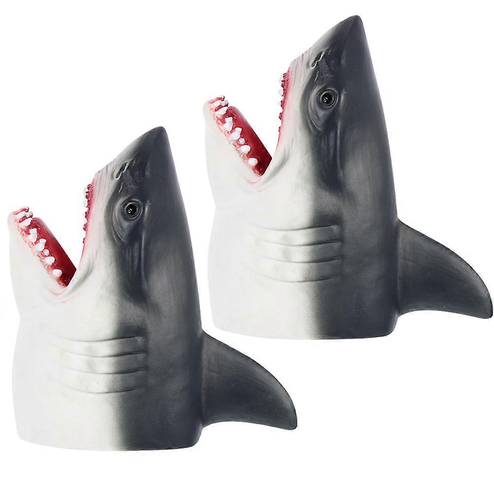 Educational Shark Puppet Finger Toy for Kids 2Pcs Realistic Finger Puppet