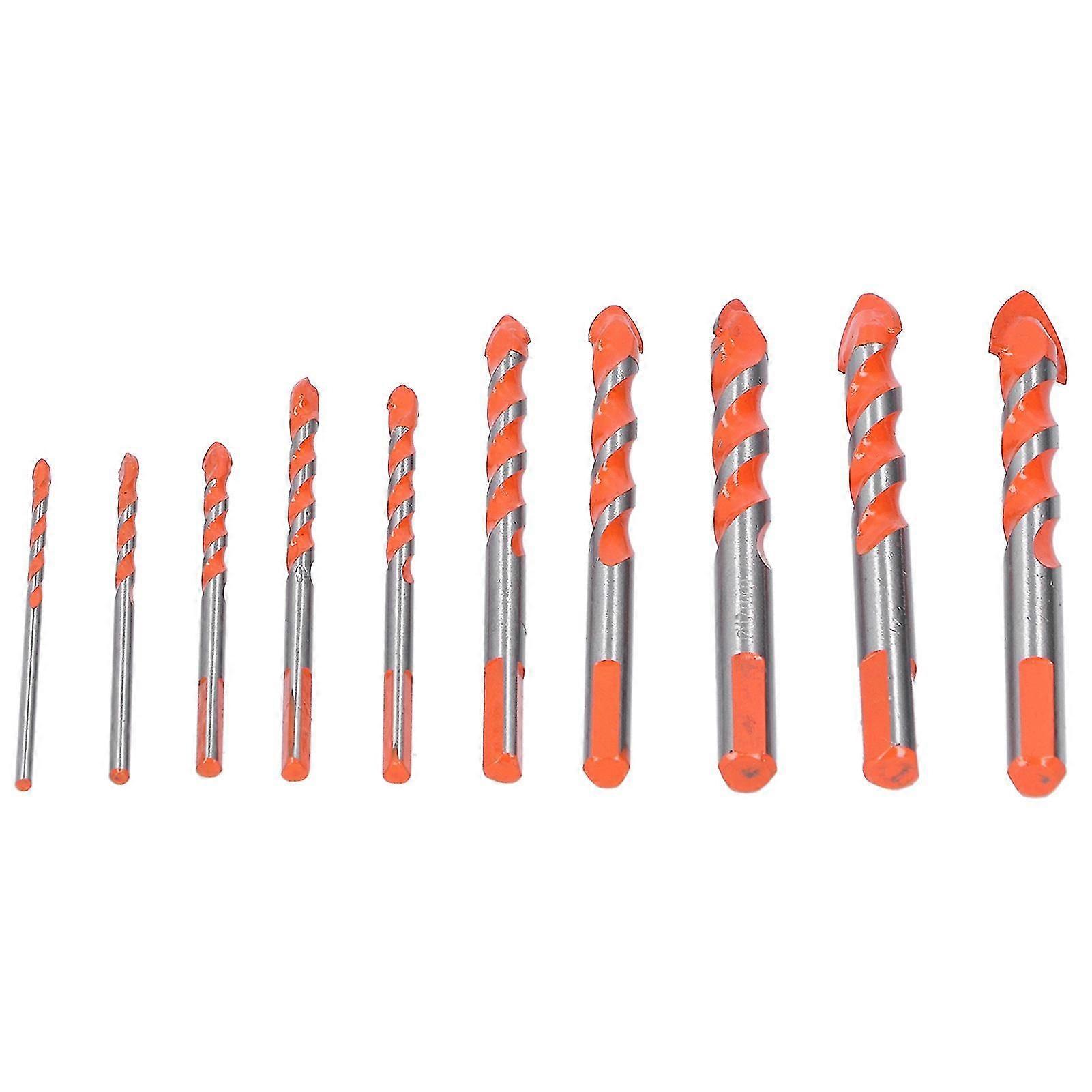 Multifunctional Drill Bits Set 10PCS Triangular Drilling Bits for Wood 3mm to 16mm