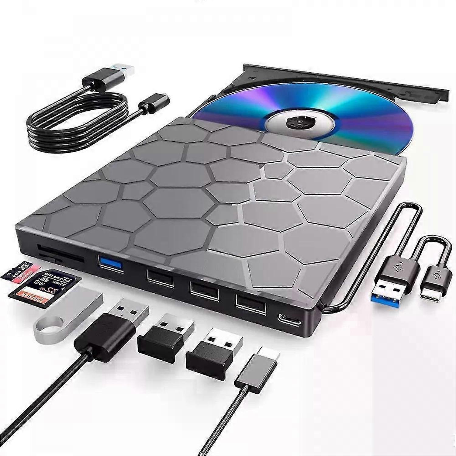 USB 3.0 Type C External CD/DVD Laufwerk Brenner Player for Windows 11 Laptops