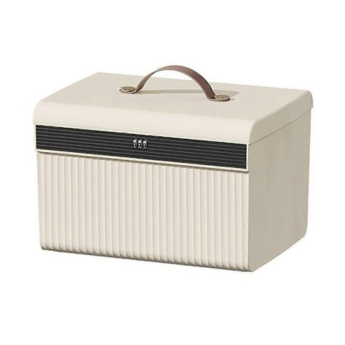  Three Digit Password Lock Safe Box Two Layers Lockable Lock Box Privacy Security Large Capacity Storage Box Home S