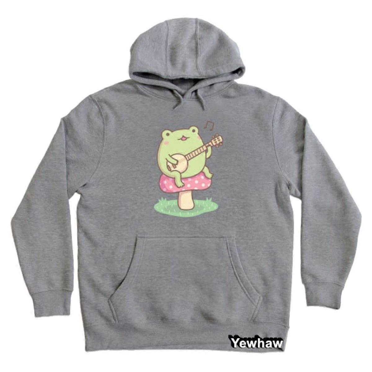 Cute Frog Playing Banjo On Toadstool Hoodie