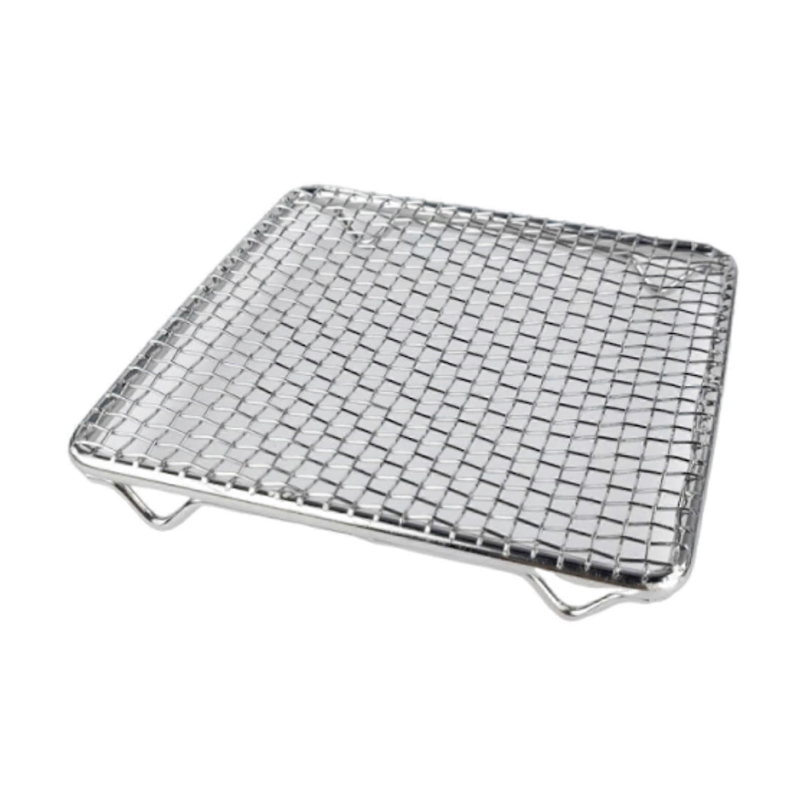 Barbecue Net NonStick Thickened Square Grill Mesh Rack 13x13x1.5cm For Fish Draining And Food Grilling