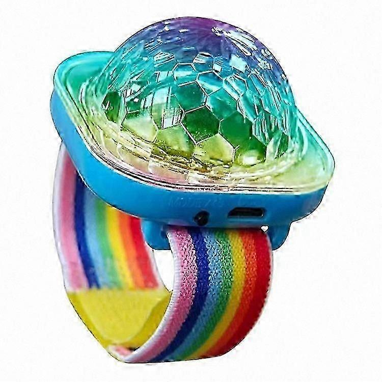 Voice-Activated LED Wristband with Disco Light Effects, USB Rechargeable Flashing Party Accessory