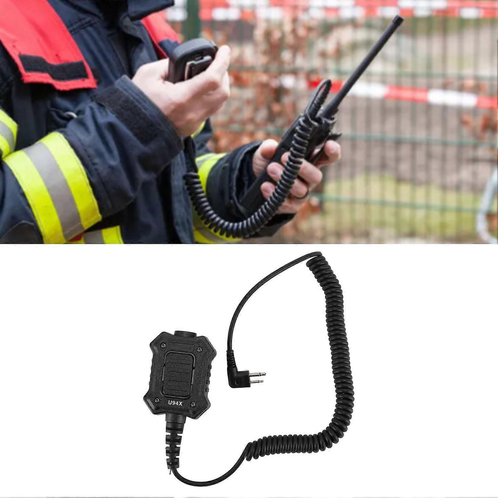 U94X Push to Talk Adapter Coiled Radio Headset Connector Cable for GP-88 GP-2000 HYT TC-500 TC-700 