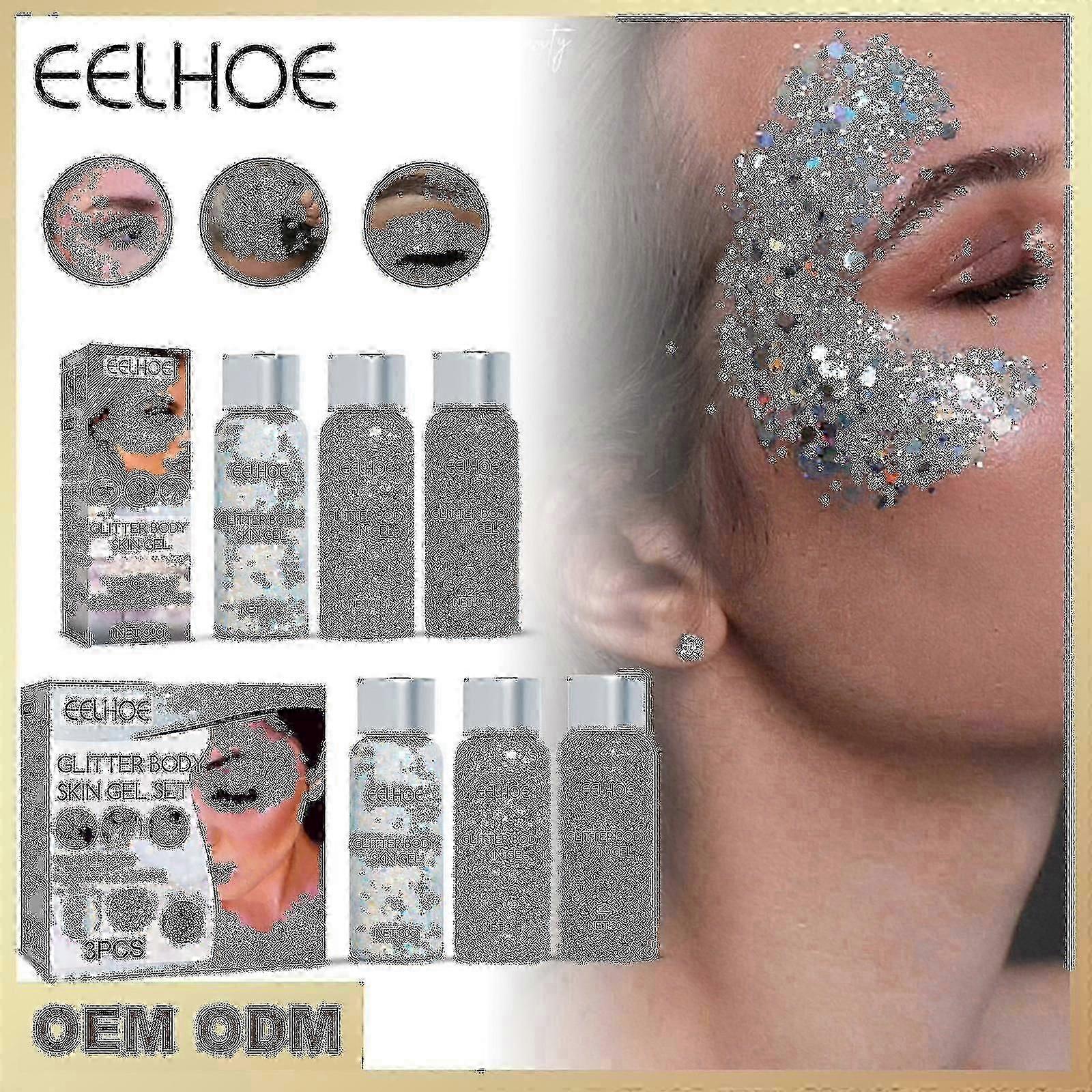 مجموعة جل الترتر مكياج مقياس السمك جل الترتر بريق المرحلة الأداء جعل ظلال العيون