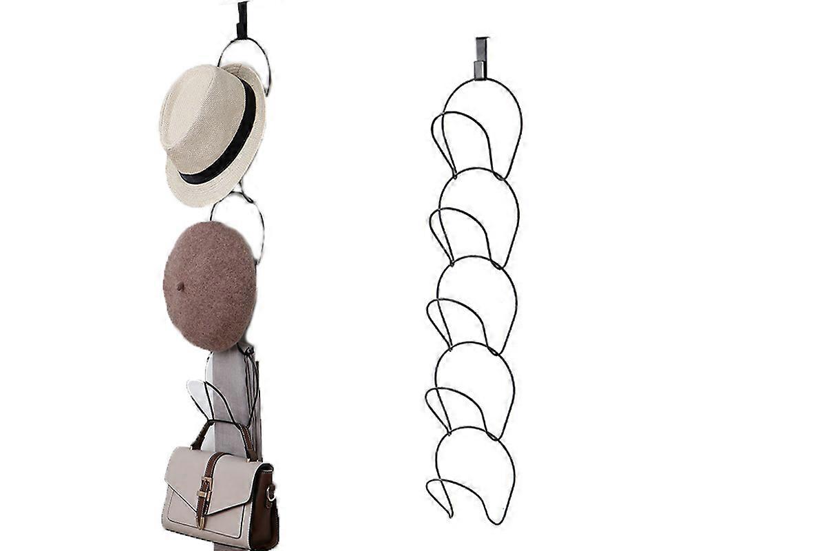 5Pcs Wrought Iron Hat Hooks Metal Hangers Holder Wall Mount