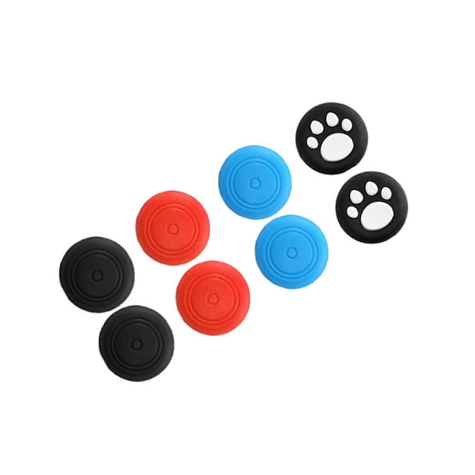 8pcs Gaming Accessories for NS2 Controller Silicone Joystick Grip Caps Soft Protective Caps Rocker Cover Multicolor