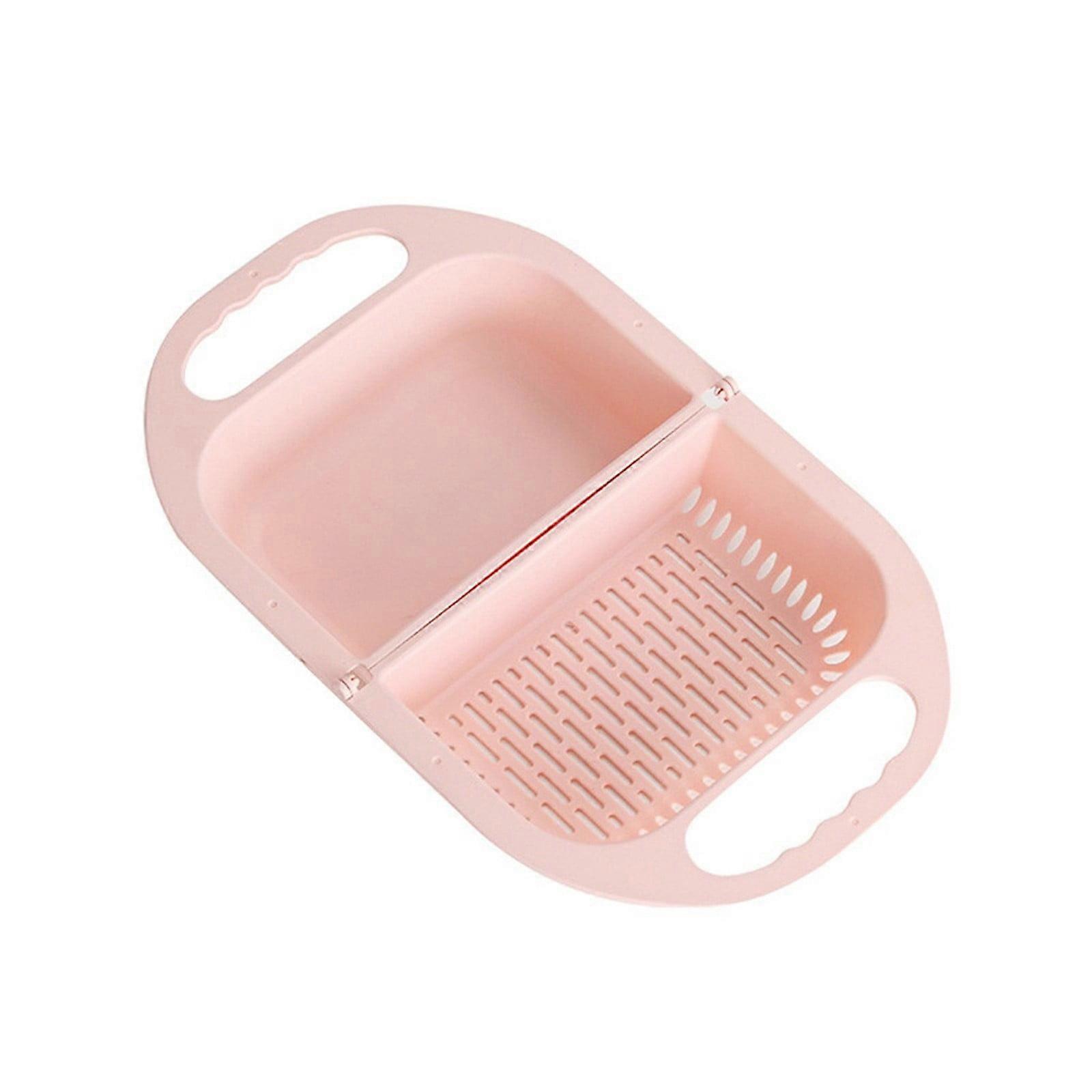 Giyblacko Over Sink Dish Rack Foldable Leaking Basket Fruit Vegetable Container Sink Storage Basin