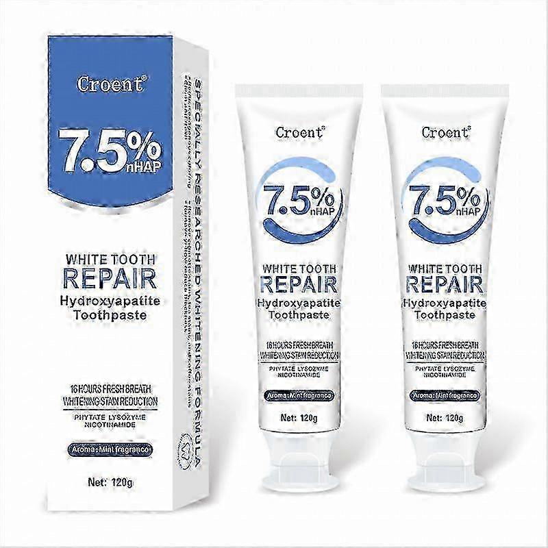 Dentifrice à l’hydroxyapatite pour une protection avancée de l’émail, formule douce et efficace, dentifrice sans fluor pour les dents sensib