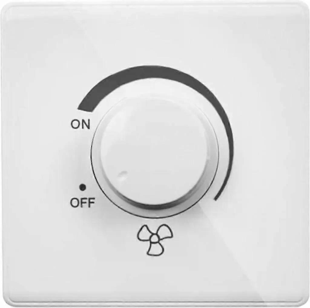 Stepless speed controller wall switch type 86 for fans, 220V 10A, white