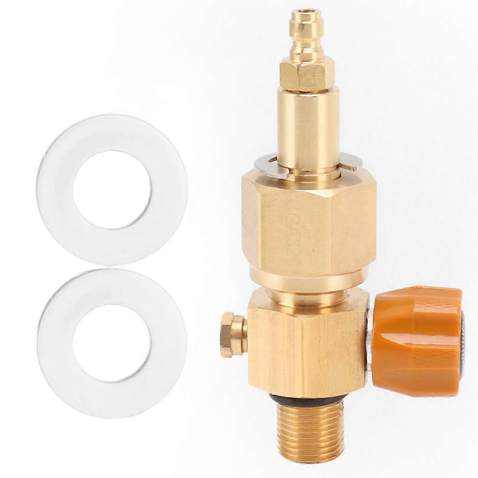 Professional Co2 Refill Adapter For Your Soda Machine, Durable Brass Construction Ensures Longevity And Reliability In Your Home Brewing Setup,