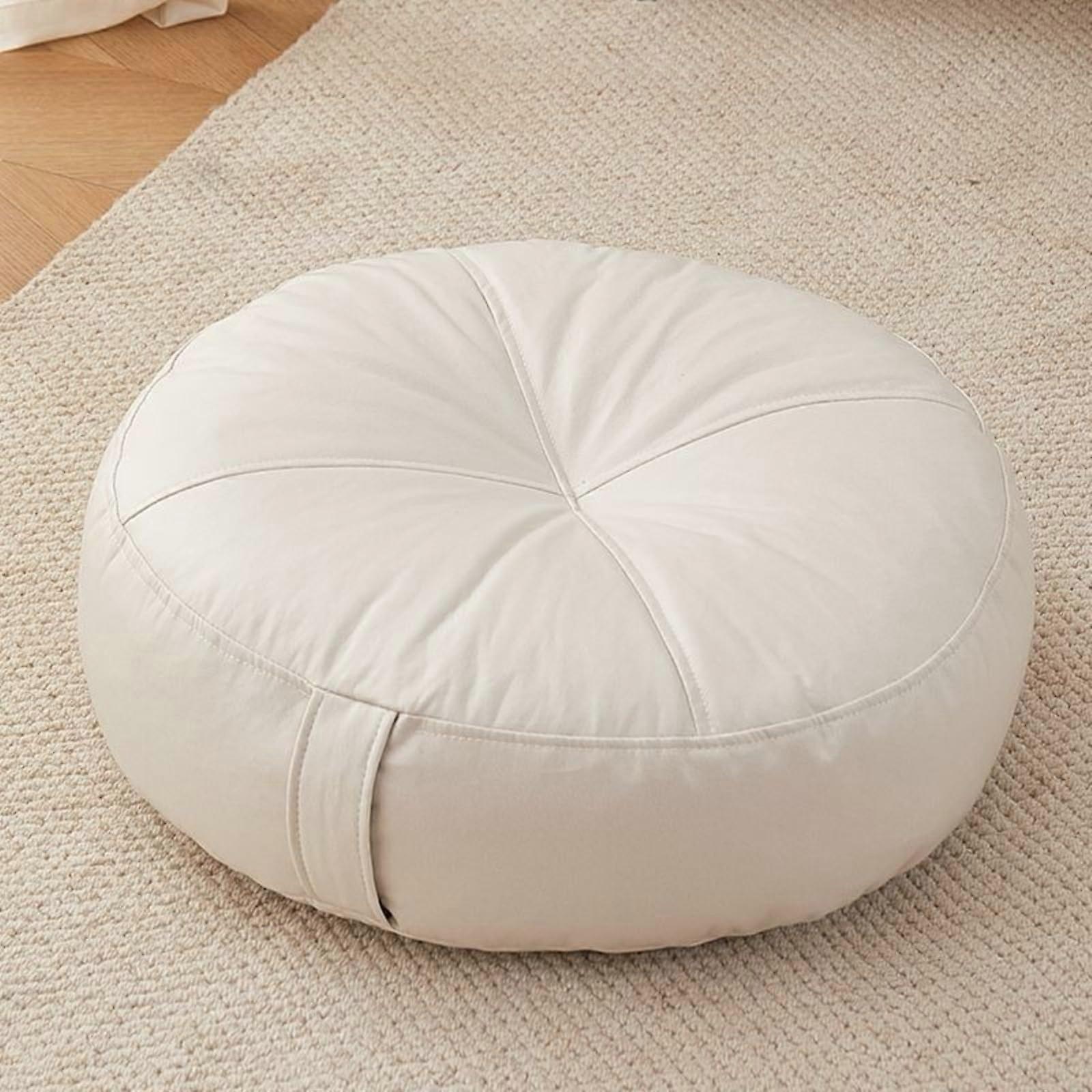 Round Fabric Floor Cushion Retro Thickened Chair Cushion MultiPurpose Soft Floor Pillow Seating Backrest Bedroom
