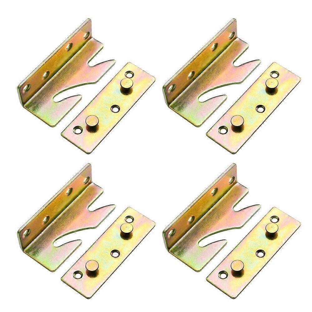 4 Set Hardware Fixed Thicken Snap Connectors Bed Rail Hook Bracket Fitting Bed Hinge