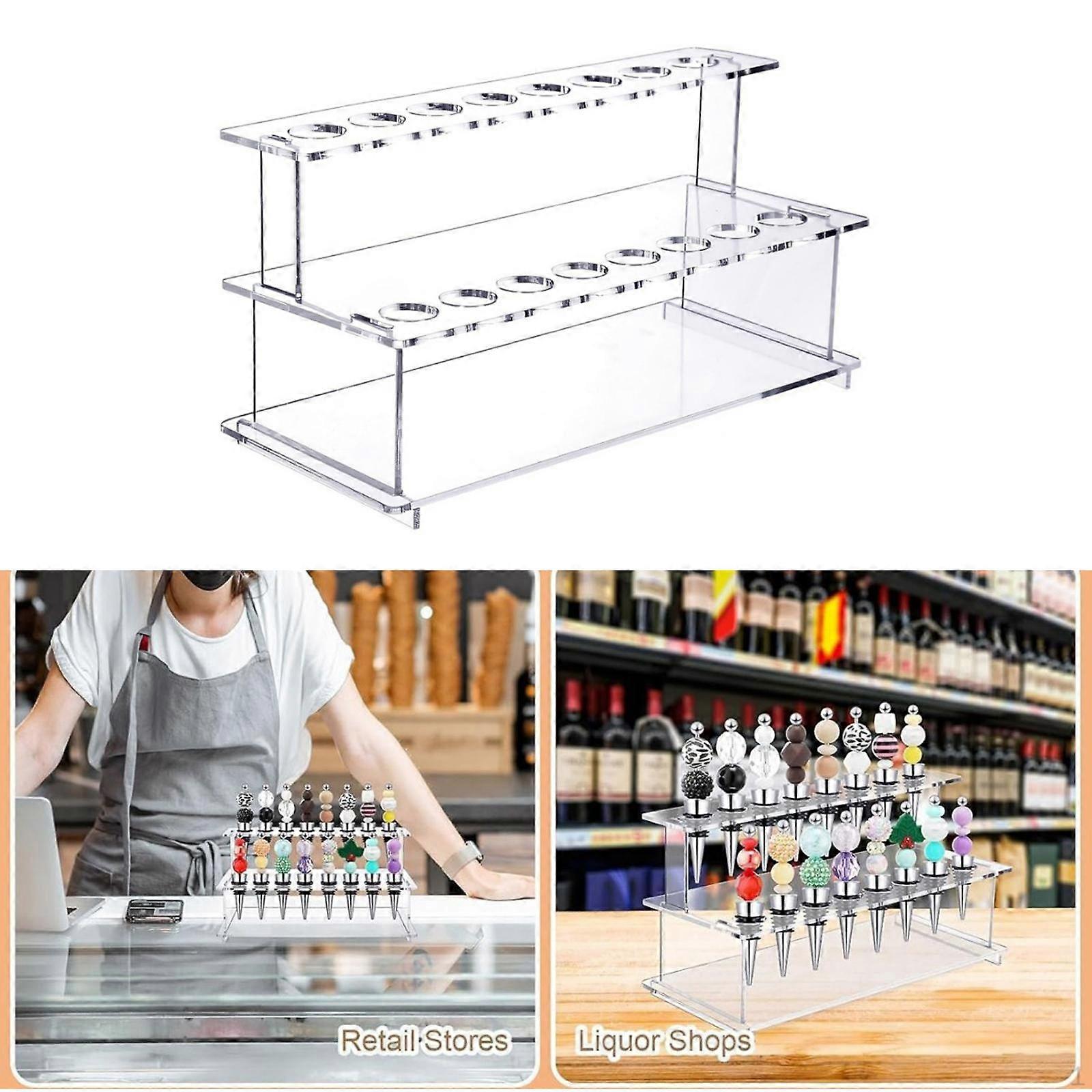 Wine Bottle Cork Display Stand, Decorative for Shops, Stores, Restaurants