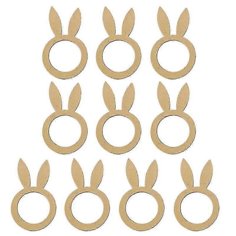 10Pcs Napkin Holders Smooth Edges Burr-free Cutting Process Table Decor Eco-Friendly Easter Rabbit E