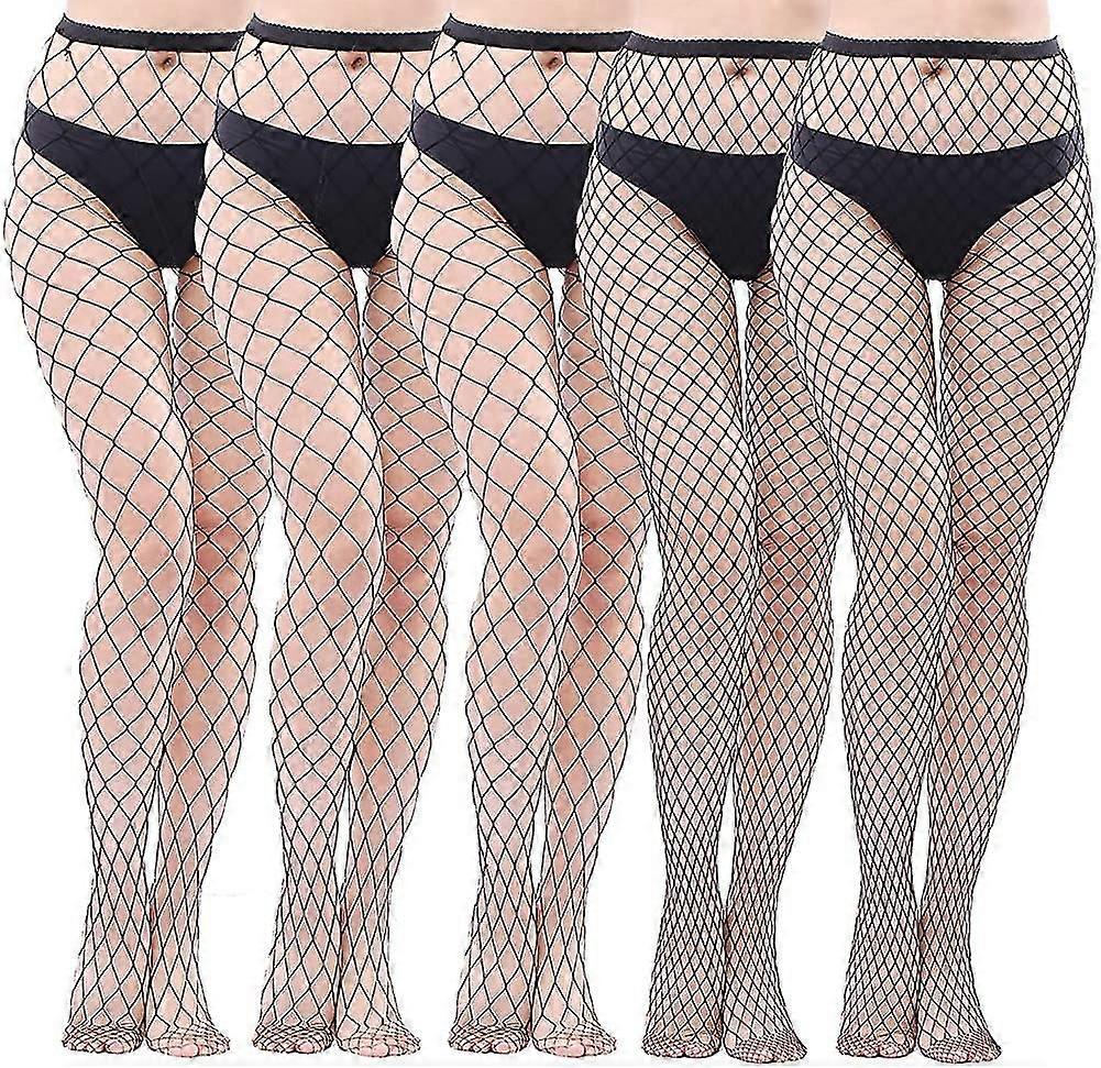 5 par Fishnets Tights Fishnet Strømper Fishnet Strømpebukse Kors netting strømper