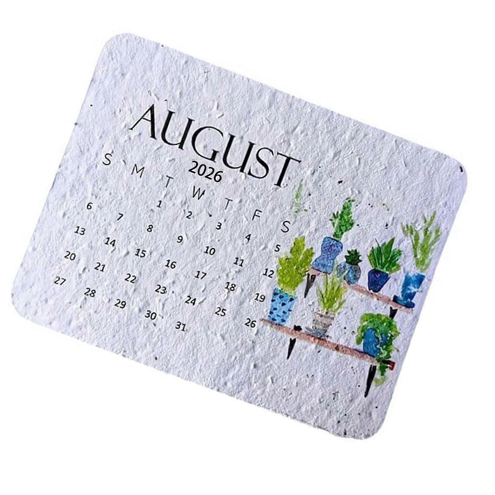Friendly Plantable Desk Calendar 2026 Biodegradable Wildflower Usage Sheets With Simple Gardening Project Instructions Multicolor