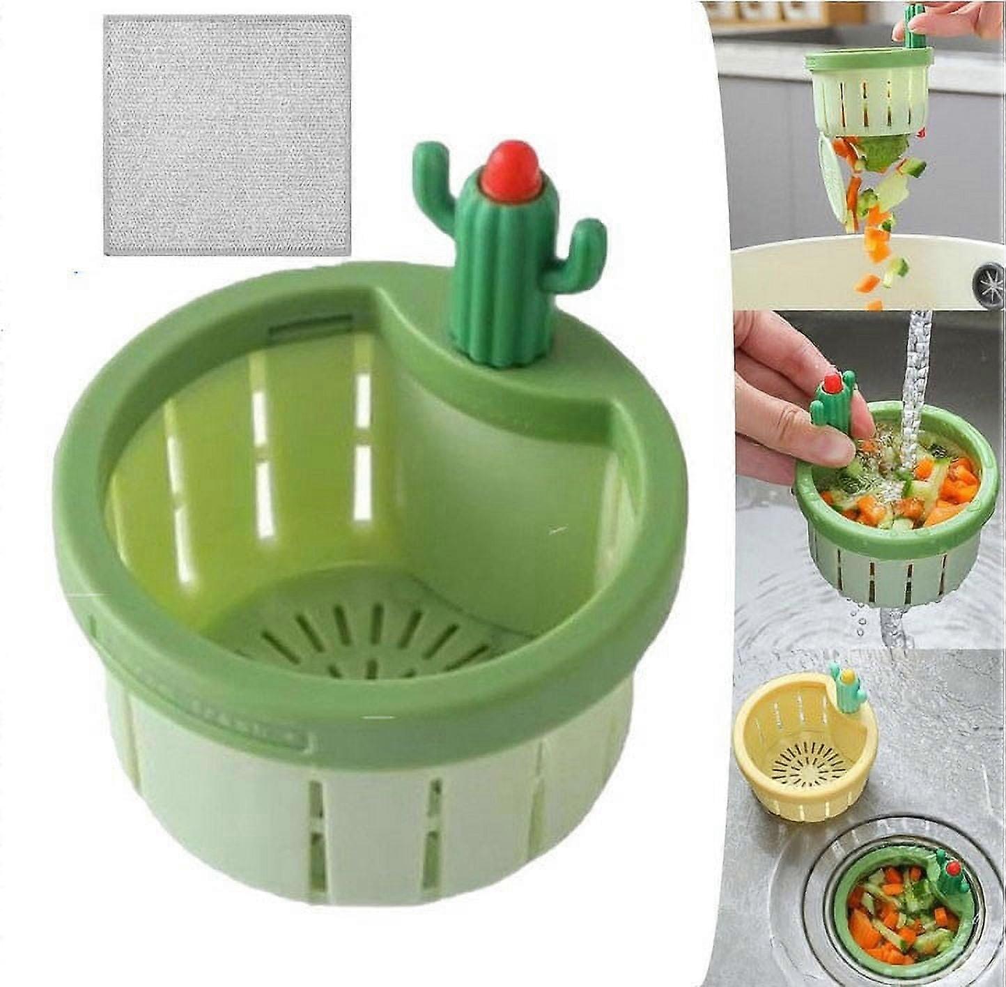Kayannuo Back to School Clearance: Cactus Kitchen Sink Strainer, Automatic Dumping Basket, Multi-Functional Lifting Filter Net Compatible with