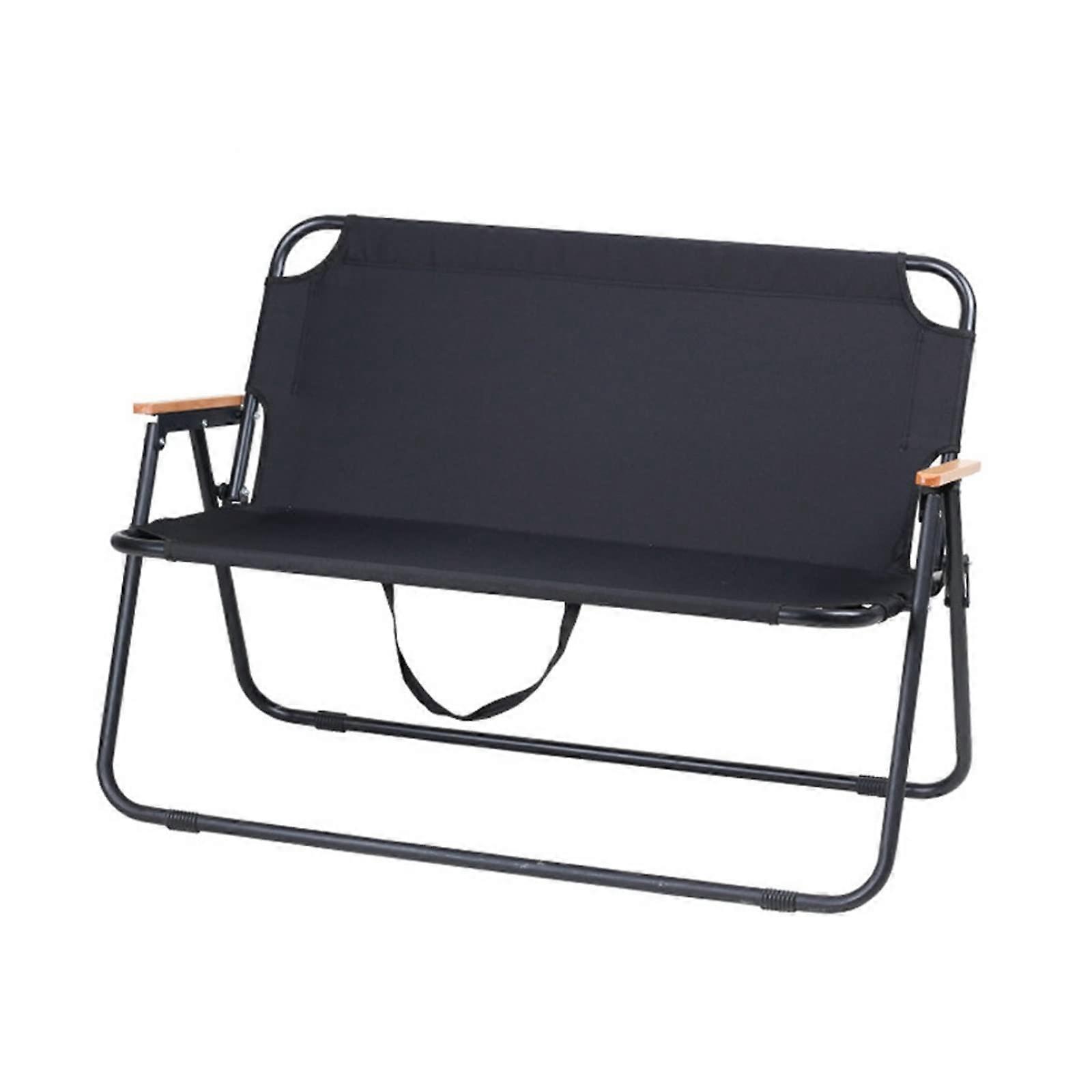 Outdoor 2 Person Folding Camping Chair with Backrest for Picnic Beach Hiking Portable Lightweight (Color C)