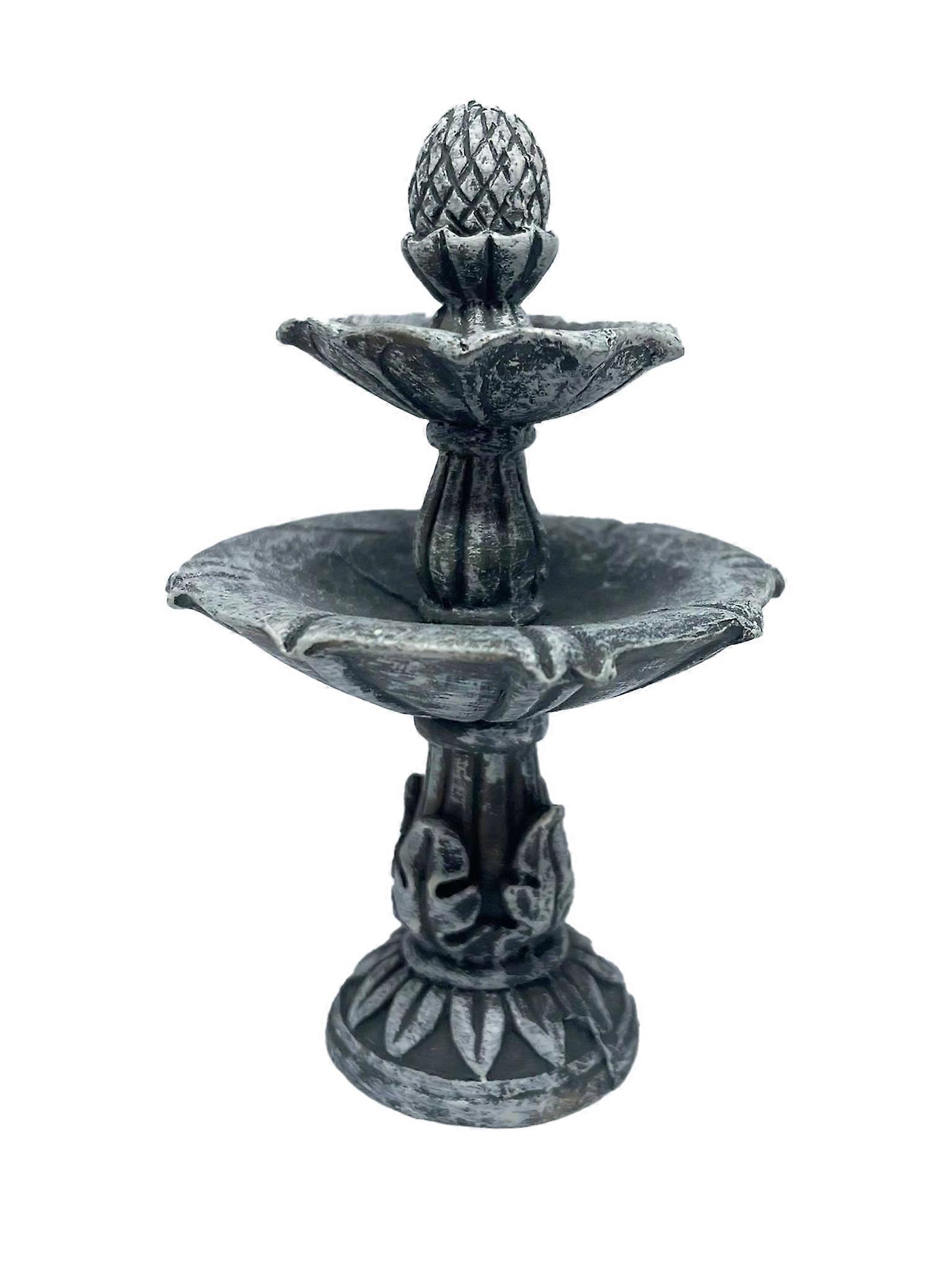 دمى البيت غراي ستون بيرد حمام مصغرة حديقة التبعي