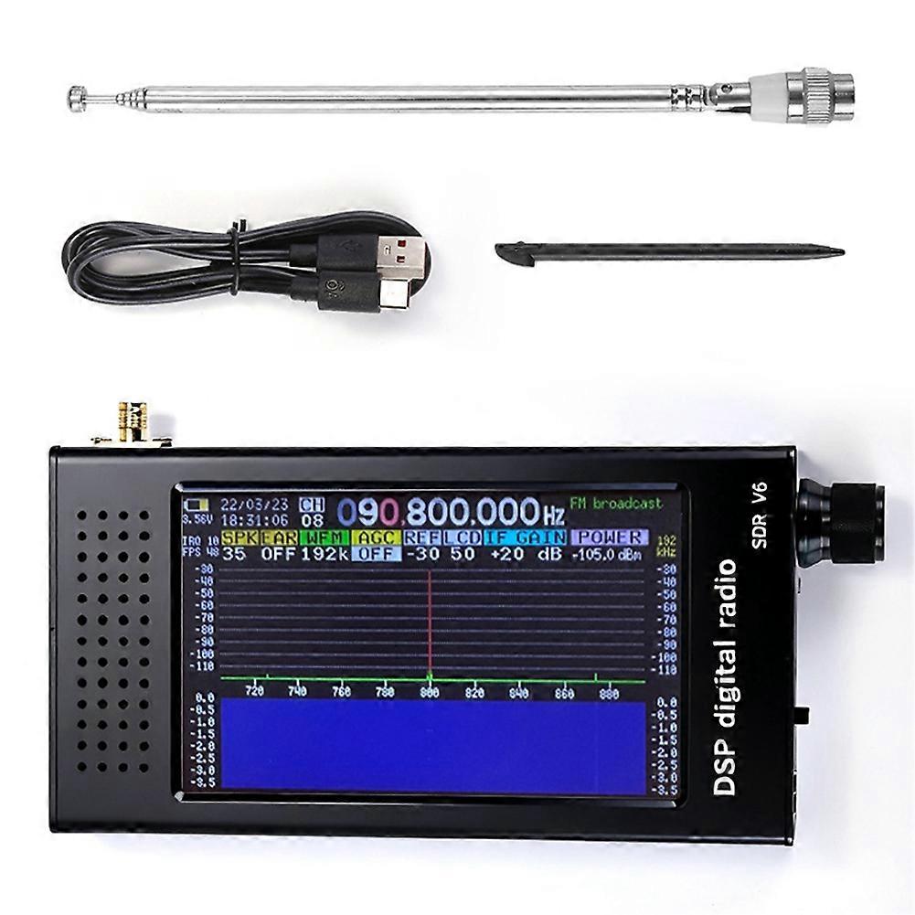 SDR V6 Radio DSP Digital Shortwave Radio MW SSB CW HAM Full Band Radio Receiver with 4.3inch IPS Screen