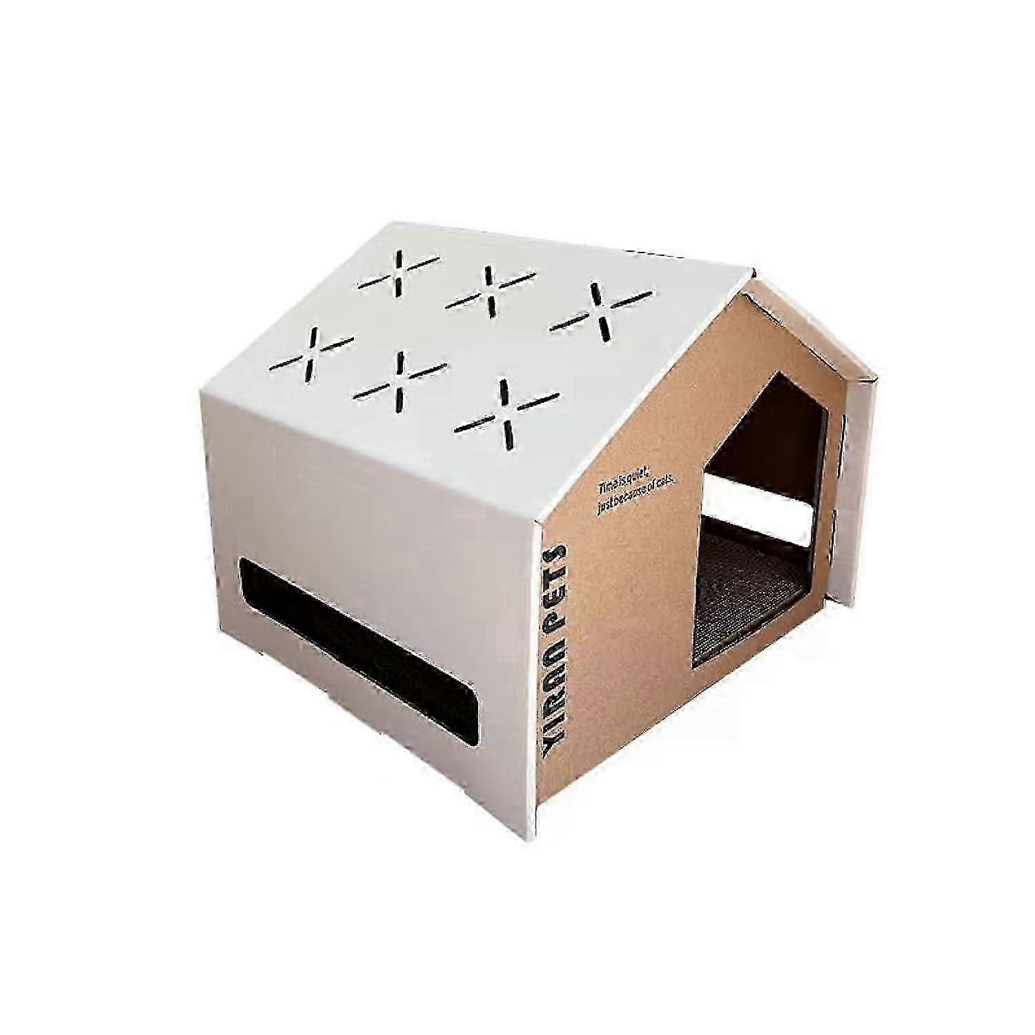 Cat House with Scratching Board