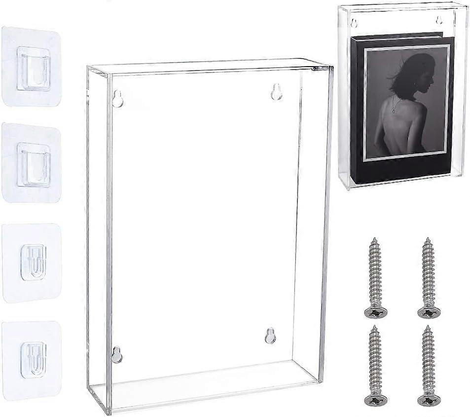 Acrylic Book Display Case Wall Mount Clear Display Case for Bible Book Protector Case Organizer Box for Collectible Books Action Figures Jewelry (7x10