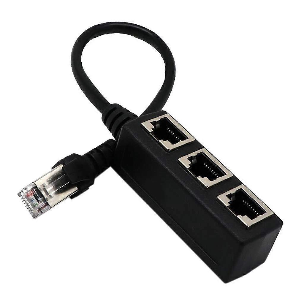 Ethernet LAN Cable Splitter 1 to 3 Port Network Adapter Extender for Router PC Laptop
