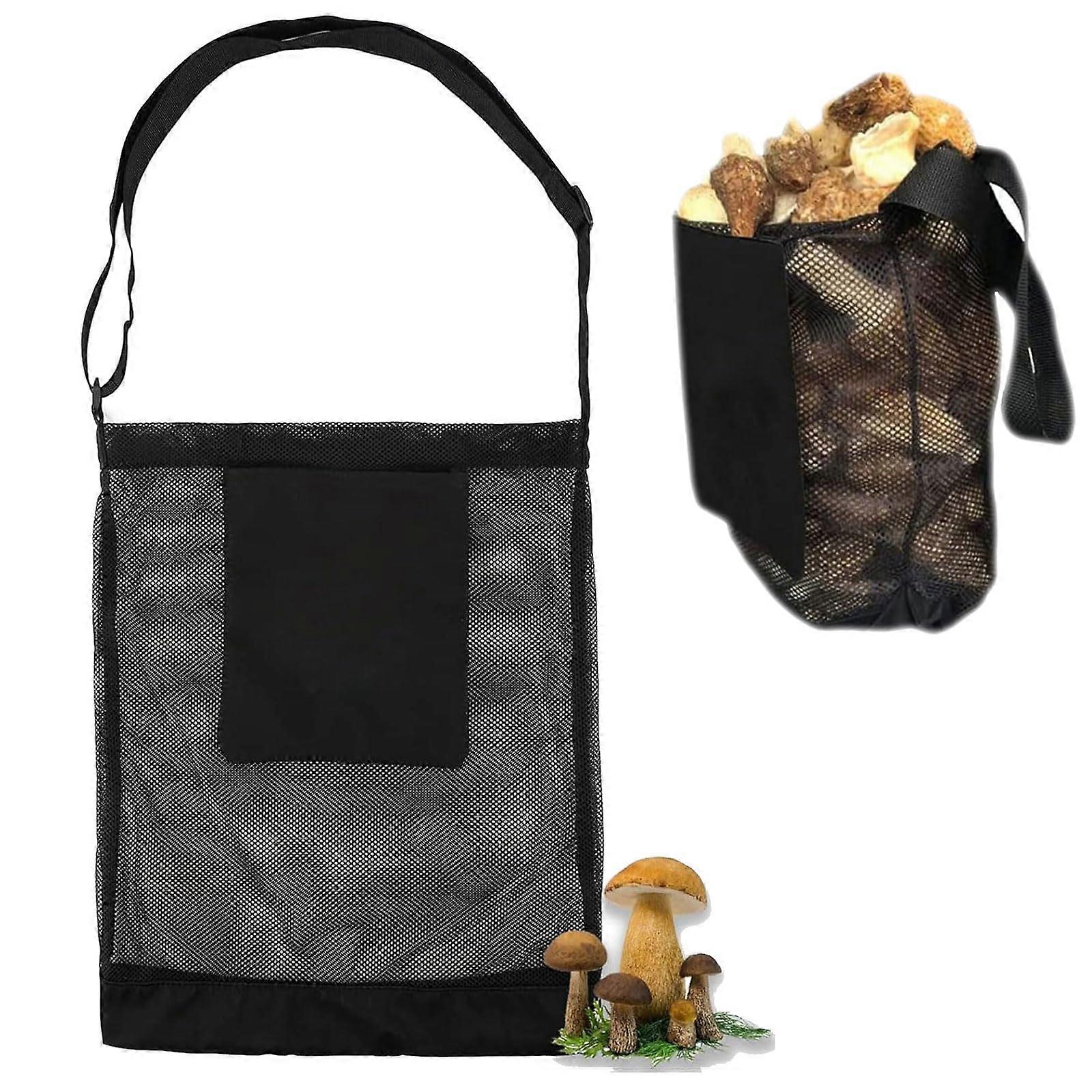Mushroom Harvest Bag, Mesh Mushroom Bag For Collection And Storage, Adjustable Shoulder Strap, Keeps Mushrooms Fresh