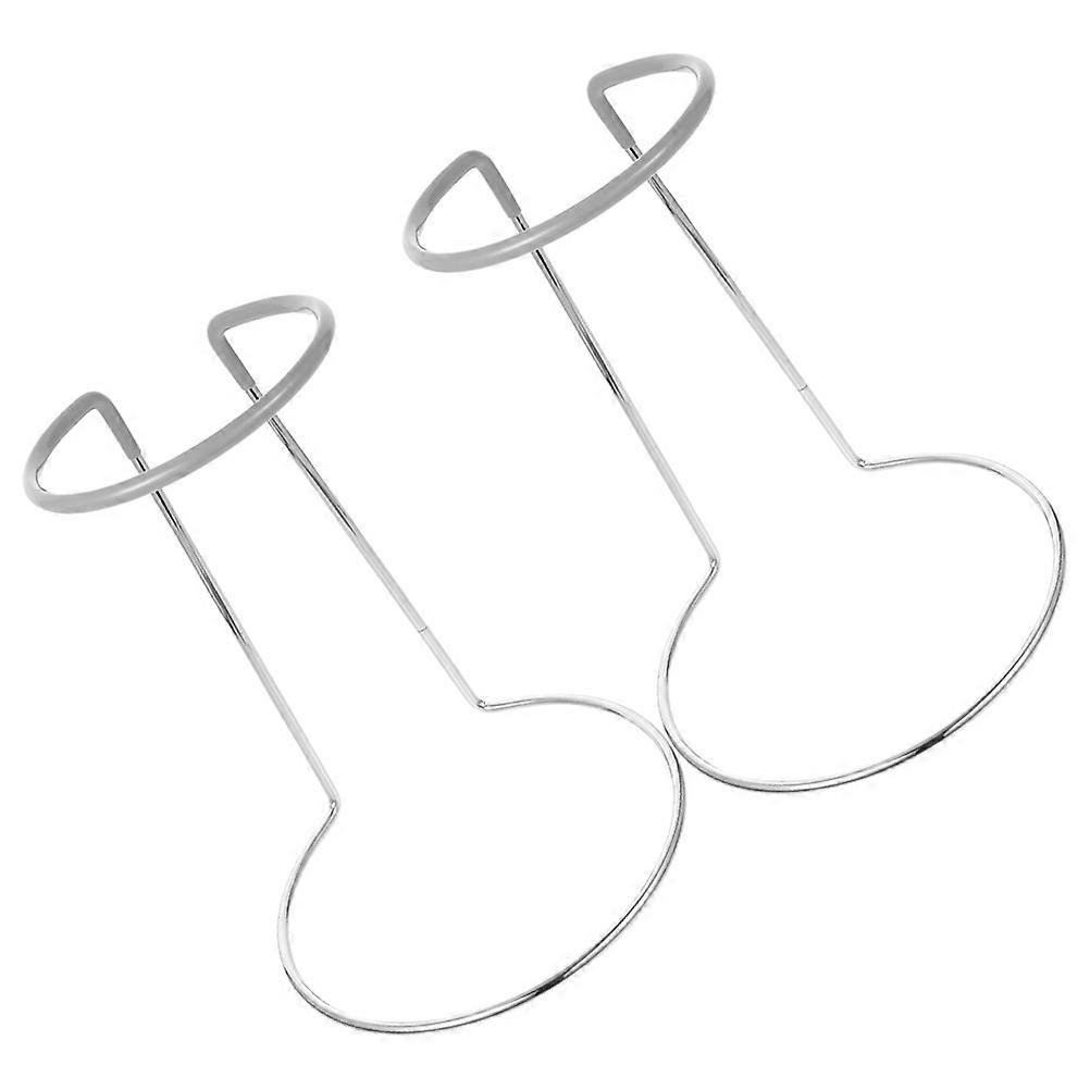 Iron Wine Decanter Drying Rack for Draining 2Pcs Compact Stand for Kitchen Use