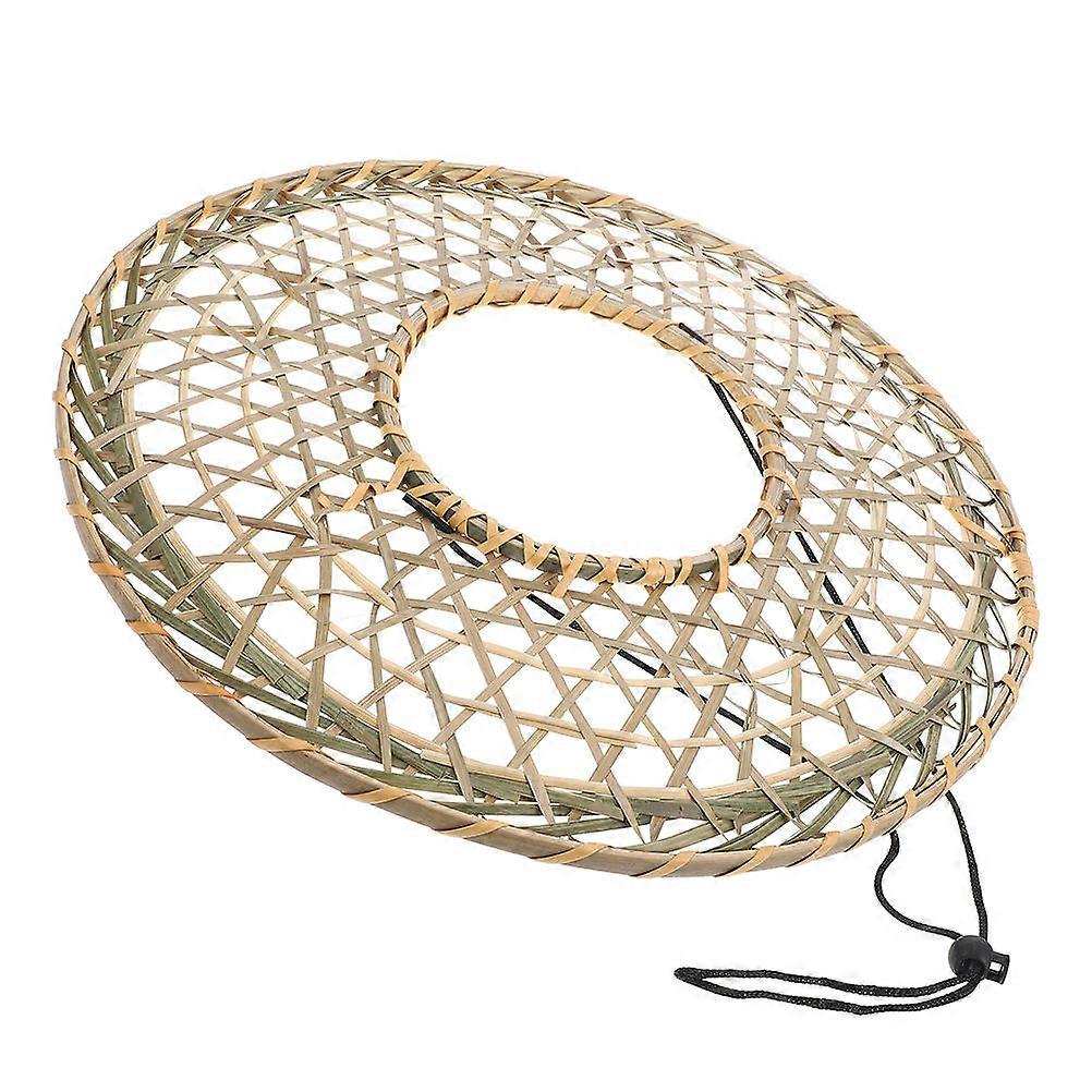 Bamboo Weaving Chinese Hat Sun Block Cap For Content Creators 1Pack