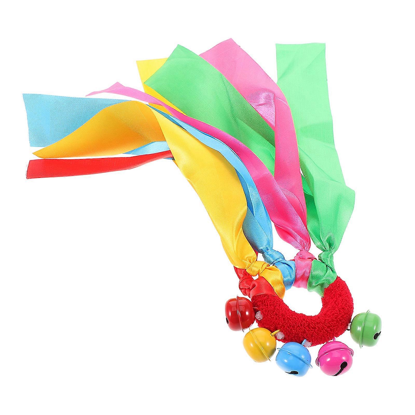 Rainbow Hand Kite with Ring for Playing Hand Toss Ribbon in Red Color