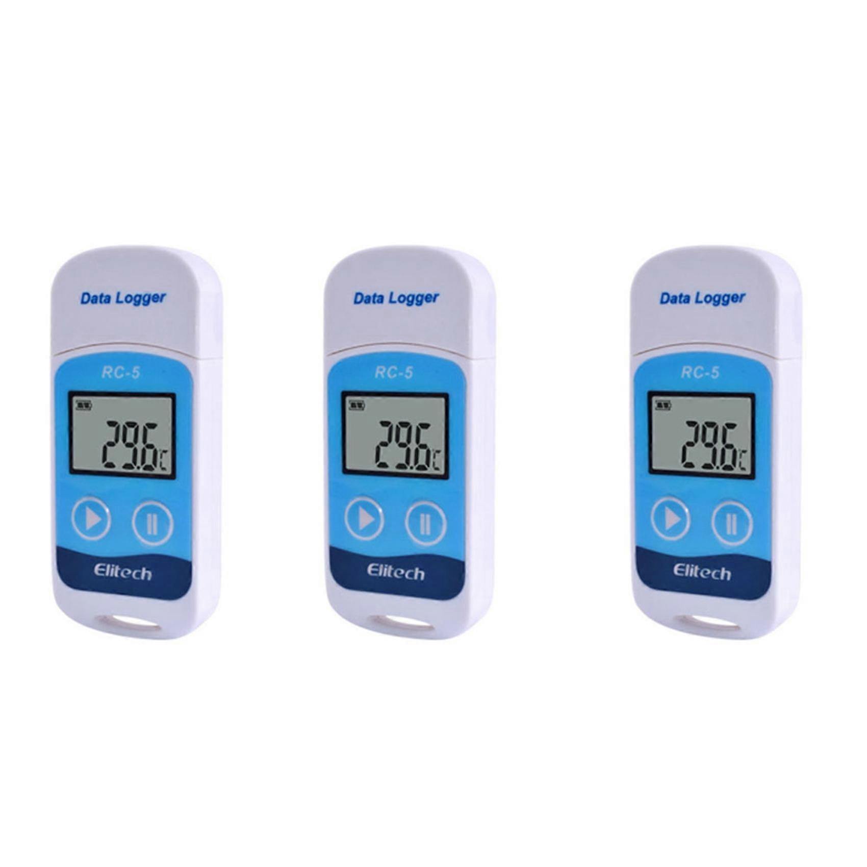 3X ELitech RC-5 High-Precision Digital USB Temperature Data Logger