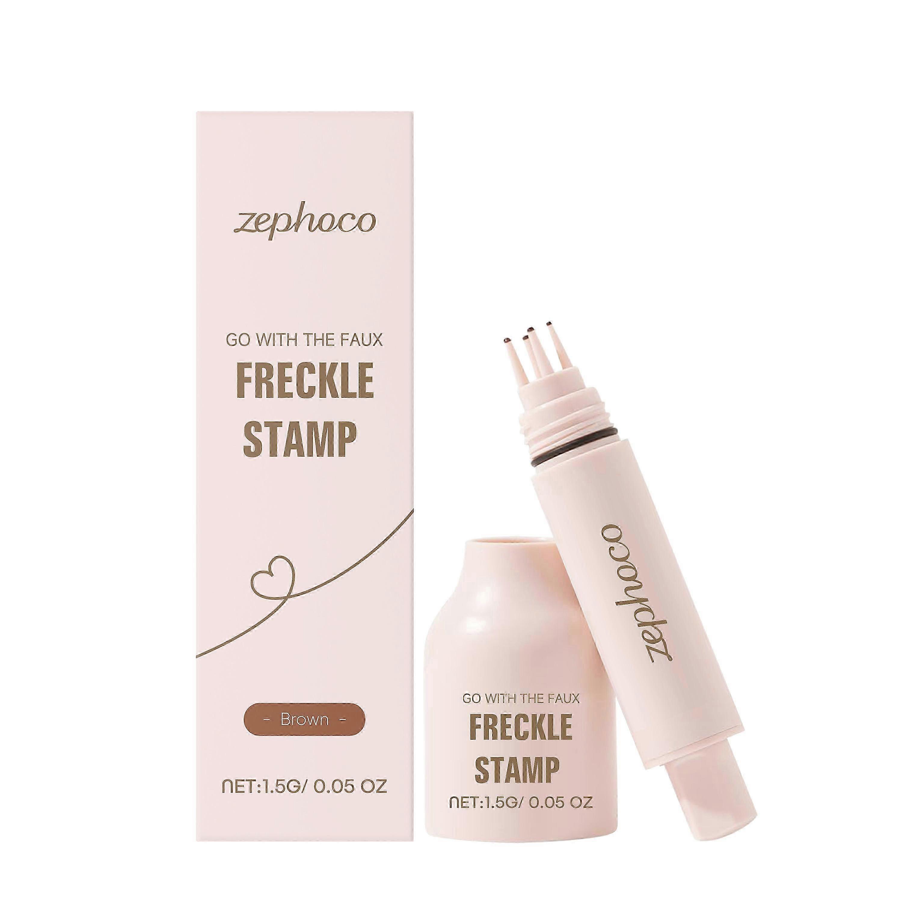 Zephoco Brown Waterproof Natural Freckle Pen Smooth Color Quick-Drying Wild Atmosphere All-Match Freckle Makeup Pen