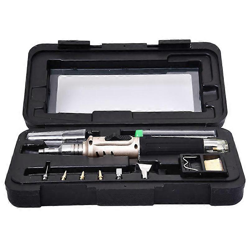 10-In-1 Gas Soldering Iron Case Set Set Welding Equipment