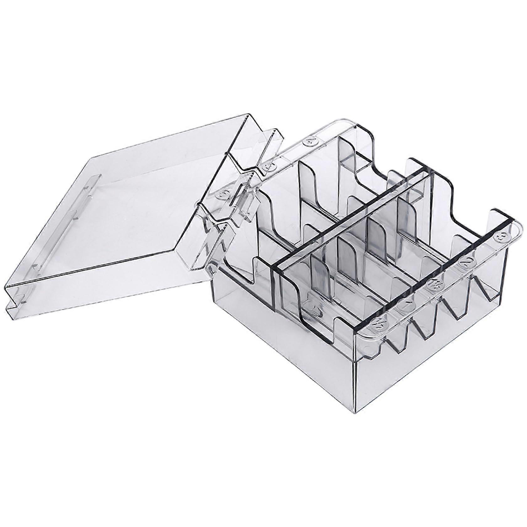 Clipper Guard Holder with Lid, 8 Slot Waterproof Blade Organizer Case for Barbershop and Home