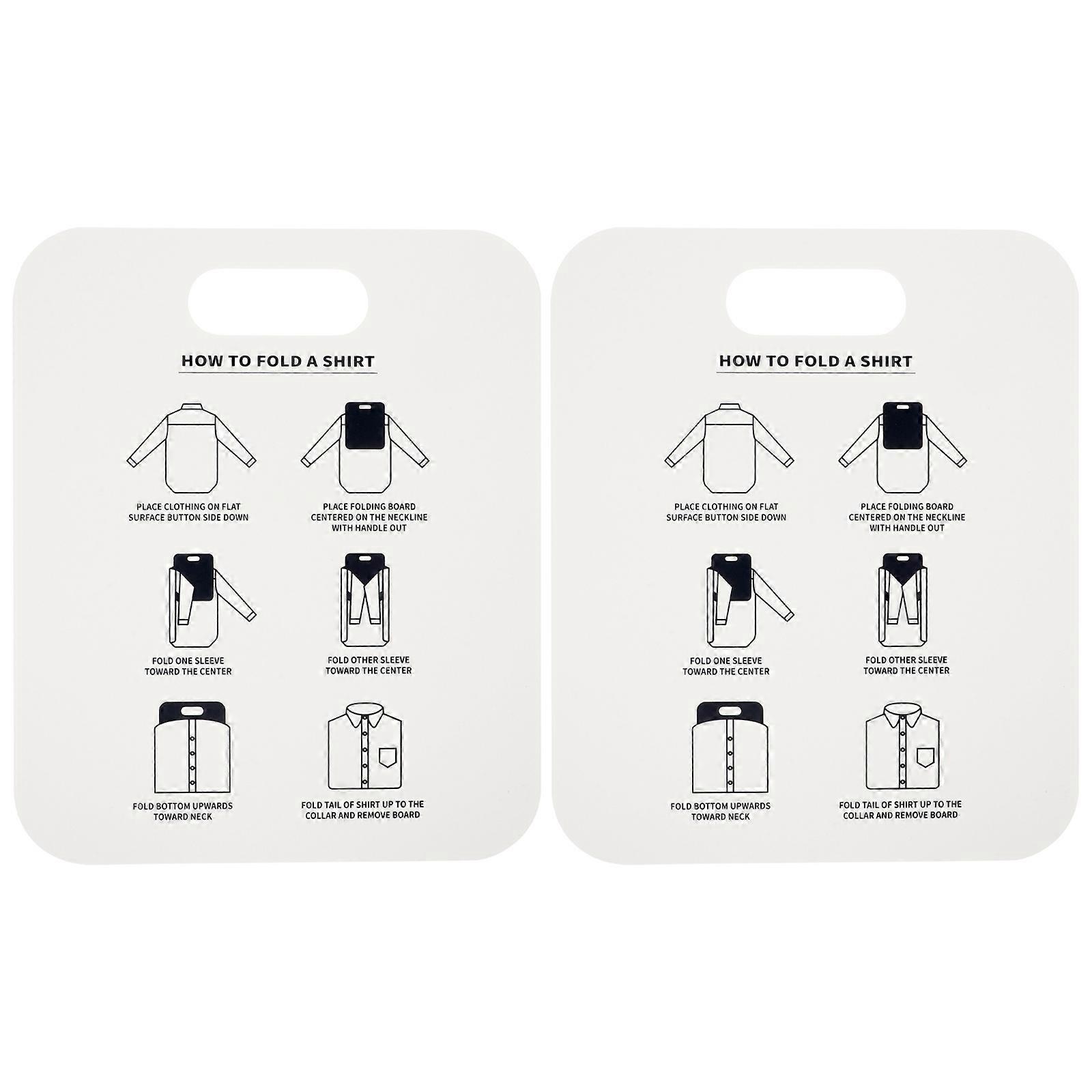 2Pcs Professional Shirt Cardboard Clothes Folder PP Simple Laundry Folding Board
