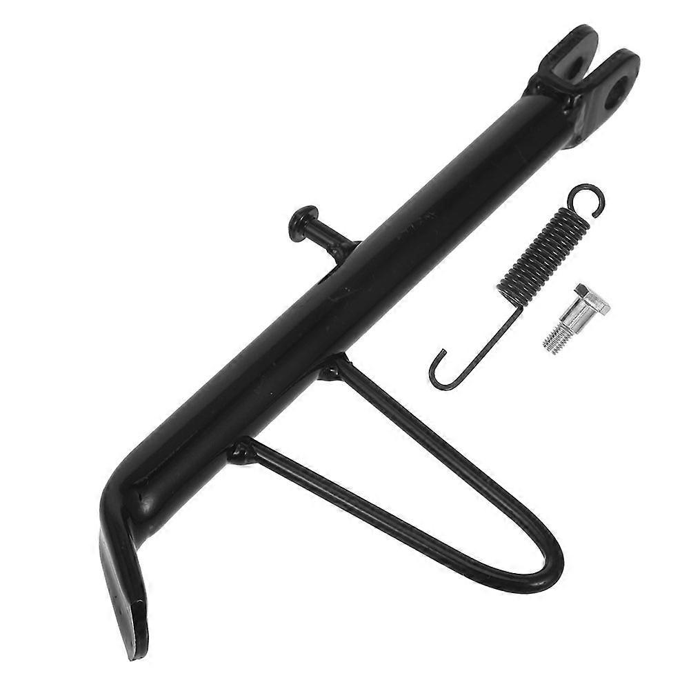 Black Motorcycle Side Kickstand Iron Adjustable Foot Support for Scooters