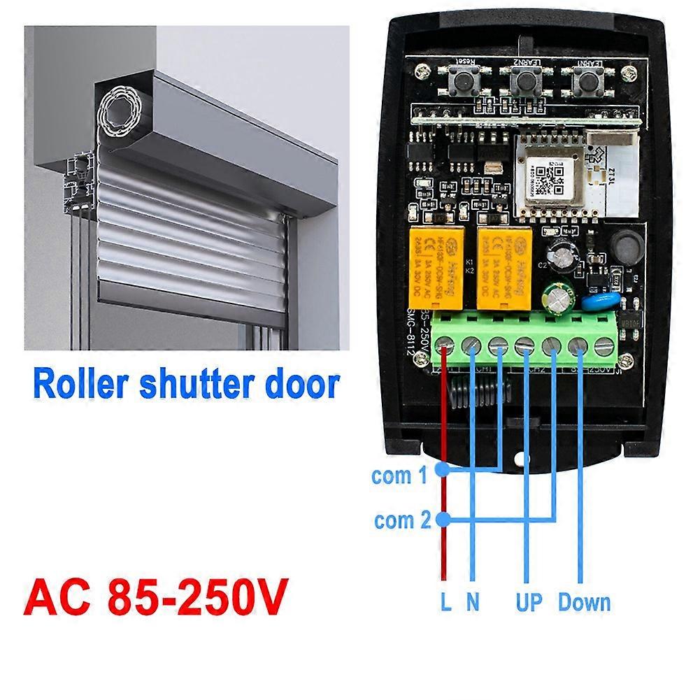 Tuya ZIGBEE 220V 85-250V Universal Garage Door Opener 2CH 433 Receiver Fixed Rolling Code Controller Works