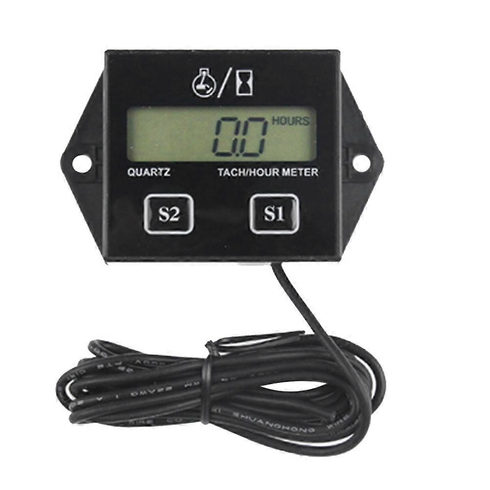 Engine Digital Display Tach Hour Meter Gauge Inductive Speedometer Car Stroke Tachometer Motorcycle Lawn Mower
