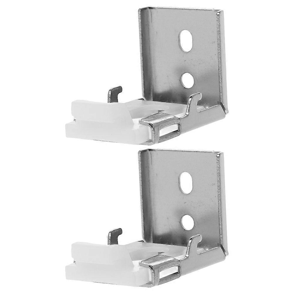 Window Blind Parts Valance Clips for Replacement Brackets 2Pcs Silver