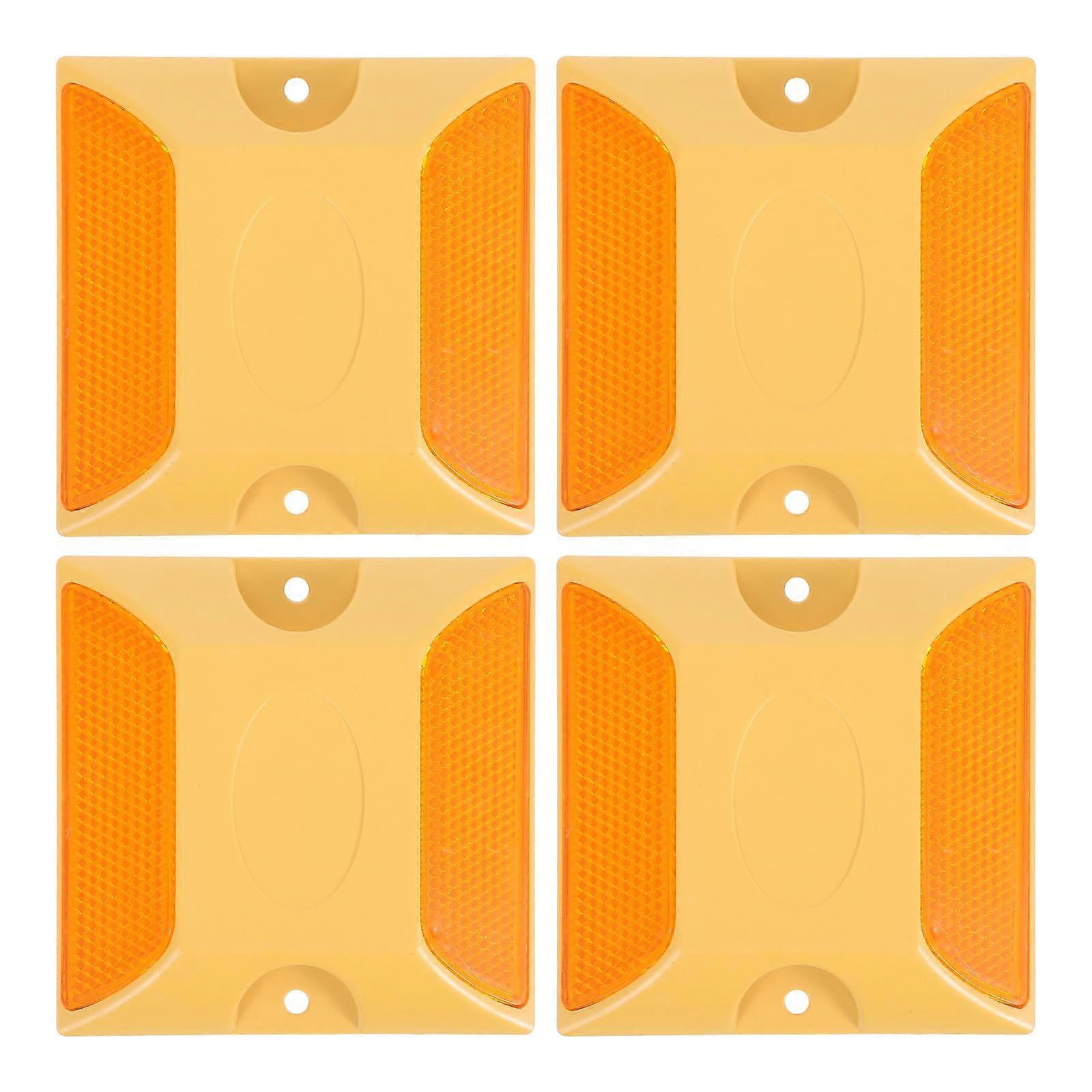 Wheel Contour Reflectors 4Pcs Studs for Sidewalks Durable Visibility Markers