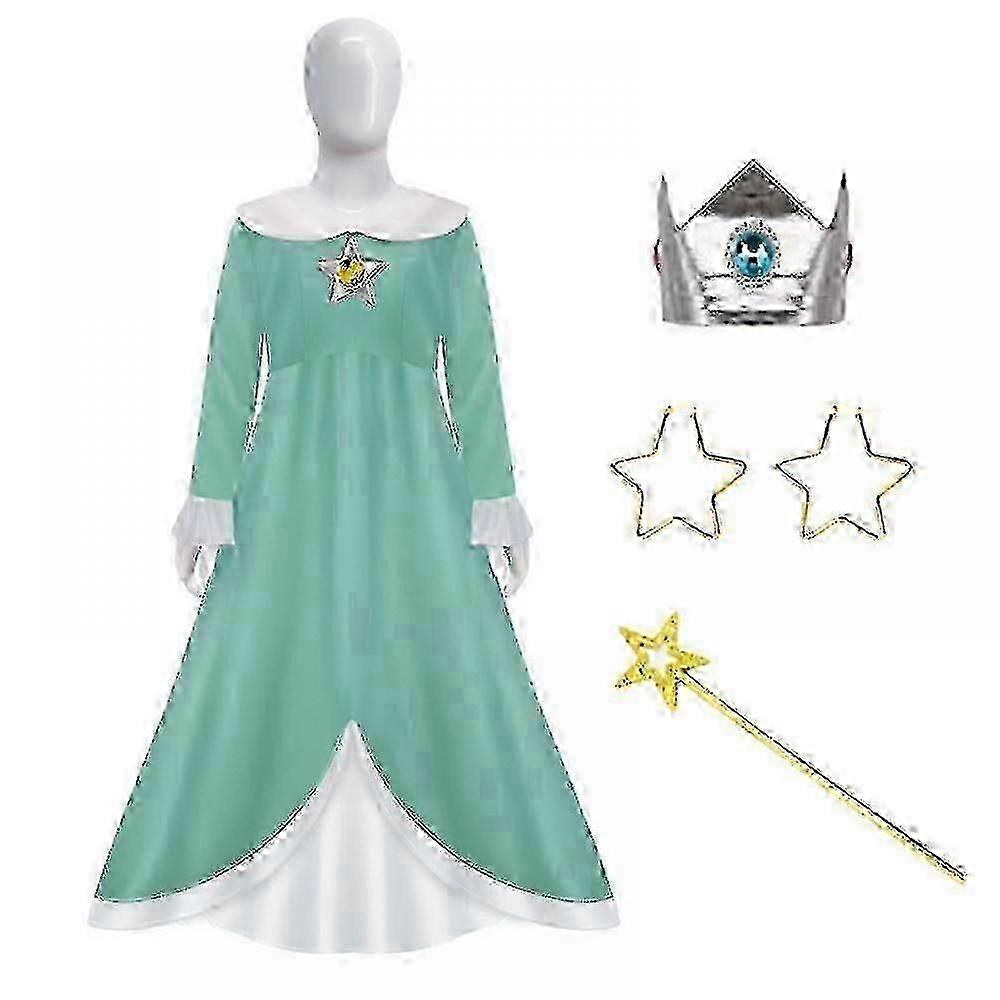 Princess Peach Costume,Peach Daisy Rosalina Dress Up Compatible Girls ...