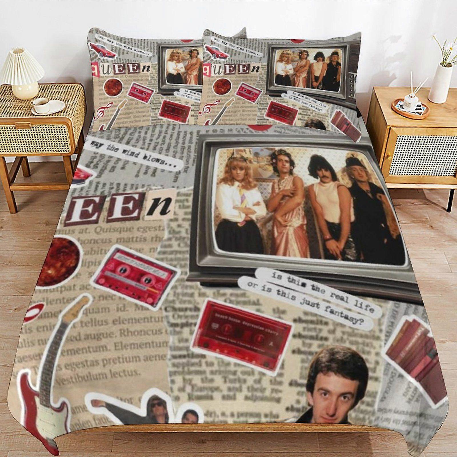 Queen Simple Smooth Finish Practical Zipper Closure Soft Bedding Duvet Cover Sets Sleep Essentials